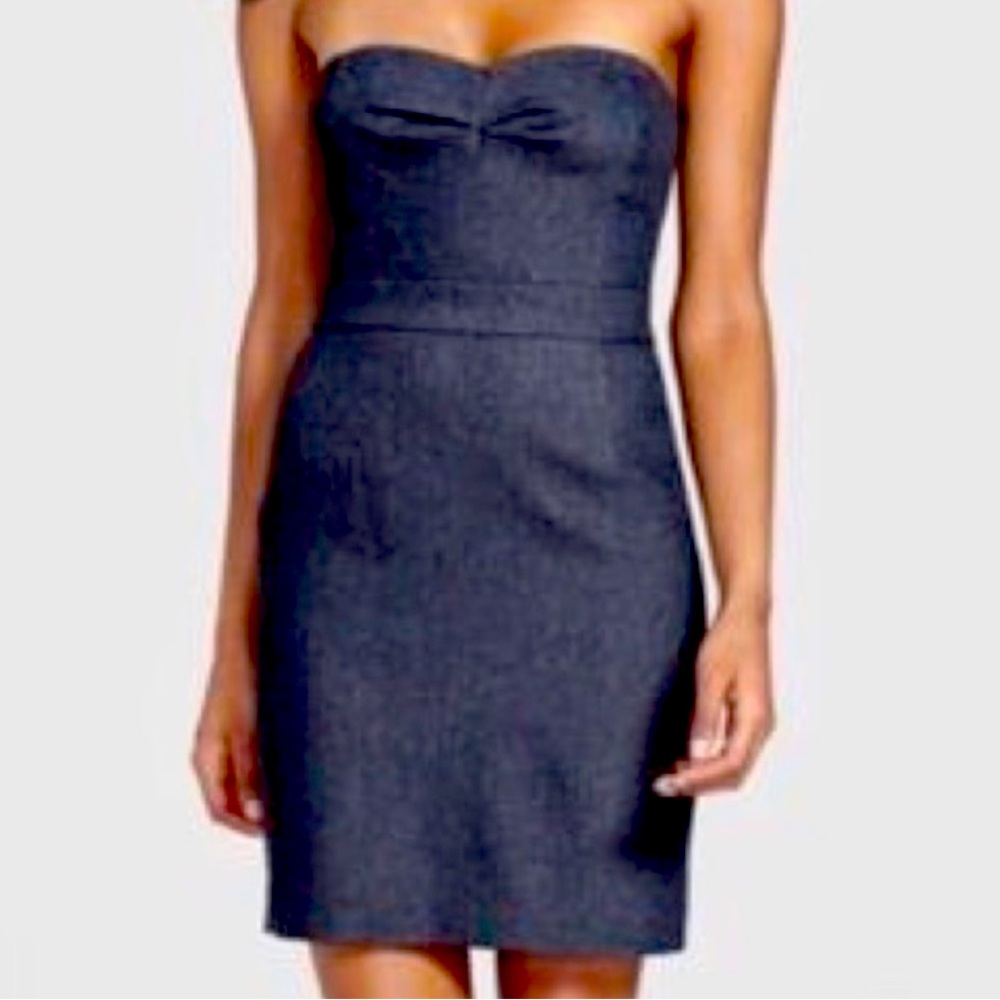 TRINA TURK STRAPLESS INDIGO DRESS W/SWEETHEART NECKLINE AND FITTED SILHOUETTE 6